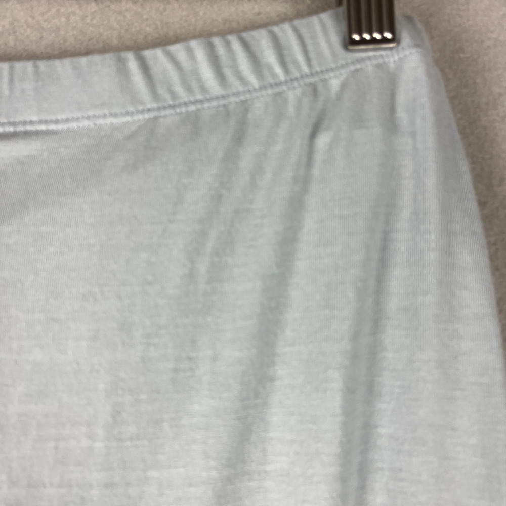 Reformation Rylan Midi Skirt Womens Large Blue Twist Front Knot Ruched Pull On - Picture 14 of 15